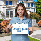 Custom Decorative Sign, Personalized Metal Sign for Business, Driveway, Home, Airbnb, Office Door Plaque, Blue Light Sign, 7x10 Inches, ACM, Fade Resistant, Made in USA by Sigo Signs