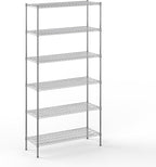 Regal Altair Wire Shelving Kit | NSF Commercial Storage Rack Unit (6-Tier | 96" Height, 18" Deep x 48" Wide)