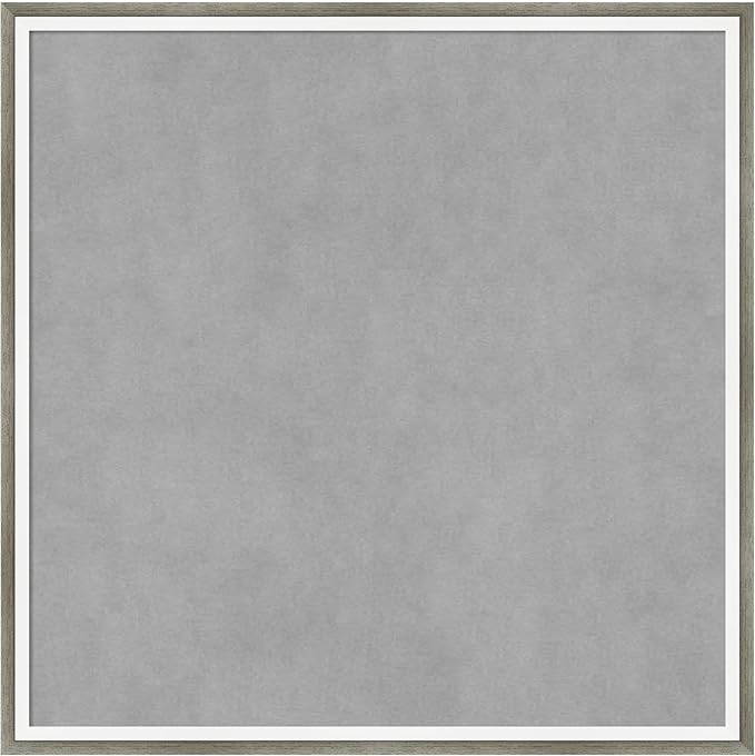 Amanti Art Silver Framed Magnetic Board 21x21 Medium Vision Board for use with Magnets, 100% Metal Sheet to Display Items as Office Decor or for Home Organization in mudroom, Kitchen or Kids Room