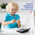 Flutesan 8 Pack Calculator Bulk 12 Digit Solar Power Calculator Solar and Battery Dual Power Desktop Calculators with Big Buttons and Large Display Handheld Calculators for Office, Home, School