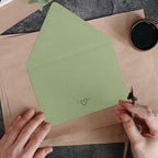 A7 Sage Green Envelopes 100 Pack, Goefun 5x7 V Flap Printable Envelopes for Invitation, Gift Cards, Birthday, Graduation, 5.25 x 7.25 in, 120GSM