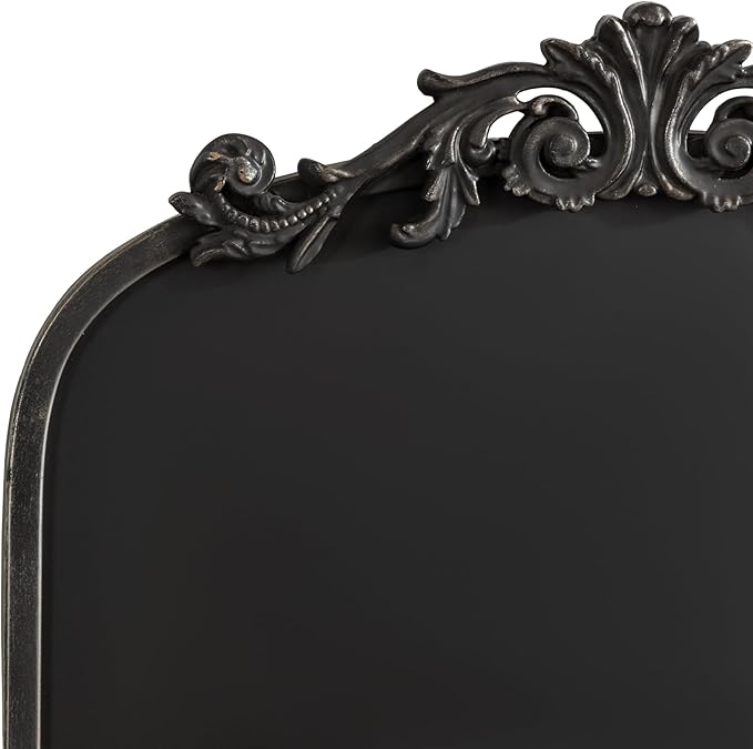 Kate and Laurel Arendahl Decorative Vintage Arch Chalkboard; 19 x 31; Black; Framed Arched Ornate Magnetic Chalkboard for Unique Display; Decoration; and Organization