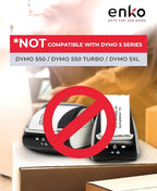 enKo Compatible Zebra 4x6 Label and Dymo Labels 1744907 - (4" x 6") Blank White Address and Shipping Labels for Dymo Labelwriter 4XL Shipping, Zebra & Desktop Direct Thermal Printers (10 Rolls, 2200)