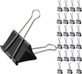 XIIFIIFII 3 Inch Extra Large Binder Clips (24 Pack), Black Jumbo Binder Clips, Heavy Duty Paper Clamps, Big Metal Paper Clips for Office, Home, School, Art Supplies