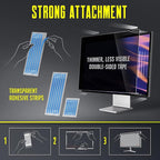 Privacy Screen Adhesive Tabs and Strips for Computer Monitors and Laptops - Replacement kit