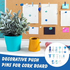 600 Pcs Decorative Push Pins, White Blue Thumb Tacks 6 Types Cute Push Pin Clips for Bulletin Board Wall Cork Board Colorful Classroom Decor Teacher Must Haves Supplies School Crafts Project