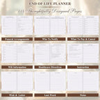 Lanpn End of Life Planner Death Organizer with Tabs, Final Wishes & Financial Estate Planning Journal, When I Die Journal for Senior, Before Death Life and Care Plan Book, Leather Hardcover