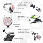 Rainbow Teacher Lanyards for Id Badges, Cute Badge Reel Heavy Duty with Carabiner Clip, Fashionable ID Badge Holder with Breakaway Lanyard, Teacher Nurse Office Christmas Gifts