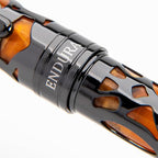 Conklin Endura Deco Crest Fountain Pen in Orange with Rose Gold Accents – Medium Nib, Refillable Luxury Writing Instrument