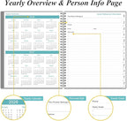 2026 Planner - Planner 2026 from January 2026 to December 2026 with 12 Monthly Tabs, Flexible Cover, Inner Pocket, 8.5" x 11", Grey-B