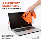 WHOOSH! Screen Shine Go 2-Pack – Two 1 fl oz Refillable Touchscreen Cleaners with Microfiber Cloths for Car, iPad, Laptop and Eyeglasses – Powerful Streak-Free Cleaning – Pocket-Sized, TSA-Approved