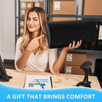 StepLively Foot Rest for Under Desk at Work, Comfortable Foot Stool with 2 Adjustable Heights, Footrest with Washable Cover, for Back & Hip Pain Relief, Suitable for Office, Home, Car, Black, X-Large