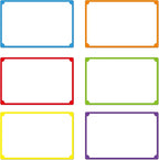 300pcs 6 Colors Plain Name tag Labels with Perforated Line for School Office Home (3.5"x2.2" Each) …