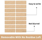 Removable Kraft Label Stickers- Writable Gift Tag Stickers Labels, Self-Adhesive Brown Kraft Label for Essential Oil Bottle, Jars, Food Storage or Gift Decoration-240 PCS