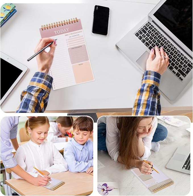 Thboxes 2 Packs To Do List Notepad, Total 208 Pages To Do List Notebook A5 Undated Daily Planner Notepad with Task Checklist Home Office School Supplies