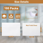 Silunkia 100 Packs Blank White Note Cards and Envelopes 4 x 6 Heavyweight Single Panel Cardstock and A4 Envelopes Printable Self Seal for Greeting Cards, Wedding Invitations, Baby Showers
