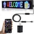 XIAOOHO Programmable LED Car Sign,Scrolling LED Sign,Flexible LED RGB Message Display,Bluetooth APP,DIY Design Colours,Animations,Text, Graffiti