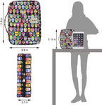YOUSHARES Colored Pencil Case 220 Slots Pen Case Organizer With Handy Wrap & Zipper, Multilayer Holder for Prismacolor Colored Pencils & Gel Pen (Mask)