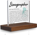 Sonographer Gifts, Thank You Desk Sign for Ultrasound Technicians, Appreciation Plaque for Medical Imaging Staff, Graduation Birthday Office Decor for Sonography Professionals PA023