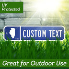 Custom Street Sign, Address Sign, 8 Colors, Reflective Option, Mounting Options, 6x24 Inch, Thick Rust-Free AlumaBond, Made in USA By My Sign Center (US State)