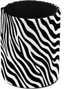 Leather Pen Holder for Desk Zebra Print Pencil Cup Desktop Organizer Makeup Brush Holders Office Supplies for Home, Kids & School