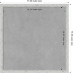 Amanti Art Silver Framed Magnetic Board 17x17 Small Vision Board for use with Magnets, 100% Metal Sheet to Display Items as Office Decor or for Home Organization in mudroom, Kitchen or Kids Room