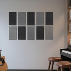 UMIACOUSTICS 4 PCS Fiberglass Acoustic Panels, 2“ Thick 23.6" x 11.8" Sound Absorbing Panels, Heather
