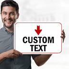 Custom Arrow and Directional Sign, Down Arrow, 12x18 Inches, Rust Free .063 Aluminum, Fade Resistant, Made in USA by My Sign Center