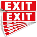 iSYFIX Exit Signs Stickers – 6 Pack 12x4 Inch – Premium Self-Adhesive Vinyl, Laminated for Ultimate UV, Weather, Scratch, Water and Fade Resistance, Indoor and Outdoor