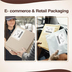 7"x10" Shipping Label Sleeves 100 Pack- 3.12 Mil Thick Strong Adhesive Back Packing Slip Pouches for Secure Package Labelling, Protects Documents with Shipping Label Pouch - WaterProof and Durable