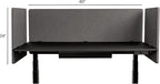 Stand Up Desk Store ReFocus Clamp-on Acoustic Desk Divider Privacy Panel That Reduces Noise and Visual Distractions (Ash Gray, 59" x 23.6, 23.6" x 23.6", & 23.6" x 23.6")