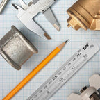 ZZTX Metal Straight Edge Ruler Set - Stainless Steel, 6 Inch Rulers - Bulk 1 Pack