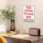 Custom Sign Personalized Custom Metal Sign, Customize For Office, Business, Workplace, Office, Home, Delivery Signs 12x17