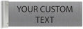 ALPHA DOG SIGNS Custom Projecting Hallway Nameplate, 4"x12" Double-Sided Business Sign, Personalized 2-Line Text, Indoor Outdoor, Easy Install, Durable, Made in USA (Brushed Stainless)