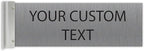 ALPHA DOG SIGNS Custom Projecting Hallway Nameplate, 4"x12" Double-Sided Business Sign, Personalized 2-Line Text, Indoor Outdoor, Easy Install, Durable, Made in USA (Brushed Stainless)