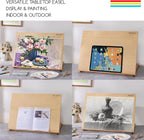 MEEDEN A2 Wooden Tabletop Easel for Painting, 5-Position Adjustable Drawing & Sketching Board with Shoulder Strap, Portable Beechwood Desktop Art Easel Stand for Adults, Artists, Beginners & Student