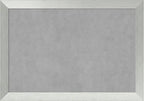 Amanti Art Silver Framed Magnetic Board 28x40 Large Vision Board for use with Magnets, 100% Metal Sheet to Display Items as Office Decor or for Home Organization in mudroom, Kitchen or Kids Room