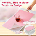 ALIUNI Drawer and Shelf Liner, Non-Slip Kitchen Cabinet Liners Non-Adhesive Thick Strong Grip Waterproof Washable Mats Protect Dresser Shelves Cupboard Bathroom Cabinets, Pink, 12 in X 10 FT