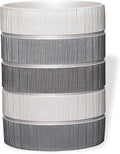 Zahari Home Decorative Trash Can for Bathroom, Office & Bedroom - 2.1 Gallons Stylish & Small Trash Can for Dorms, Desktop & Restroom - Chic Waste Basket for Compact Spaces, Modern Line, Grey
