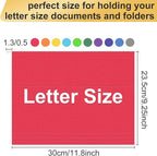 Hanging File Folders, 50 Pack Letter Size Hanging File folders with 1/5-cut Tabs, Stay Organized for Your Home and Office Bulk File, Documents and Paper, 10 Colors