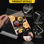 Dynta 14 Pack Acrylic Sign Holder 5x7 Inches Clear Double Sided Picture Frame Vertical Table Menu Holder Plastic Desktop Flyer Holder Acrylic Display Stands for Stores Restaurants Office Wedding Party
