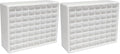 Akro-Mils 64-Drawer Plastic Drawer Storage Cabinet for Garage Organization, Bead Organizer, Building Bricks Storage, Teacher Toolbox, Makeup Organizer, 20-Inch W x 6-Inch D x 16-Inch H, 10164 White