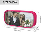 Nigmuye Custom Pencil Case Personalized Add Photo Text Pen Bag Large Capacity Zipper Pencil Box for Office Travel Graduation Gifts