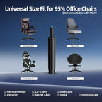 9 Inches to 13 Inches Office Chair Cylinder Replacement, 4'' Stroke, Heavy Duty 1000 lbs, Hydraulic Pneumatic Shock Piston, Universal Gas Cylinder Fit for Most Office Chairs, Class 4 (Black)