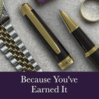 Bond & Regent Gloss Black & 24 Karat Gold | Certified Luxury Grade Rollerball Pen | Nice Gift for Men & Women