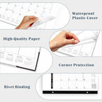DIBAOLU Large Desk Calendar 2026-2027 22x17 Inches,18 Month,January 2026 to June 2027,Suitable For Home, School Or Office, Monthly Planning Calendar,With Plastic Cover