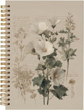 BitKan Vintage Floral Spiral Notebook, Classical Floral Botanical Aesthetic Journal Supplies, Flower Journal for Women, Retro Rustic Flower Notebook 5.5x8.3 Inch-384