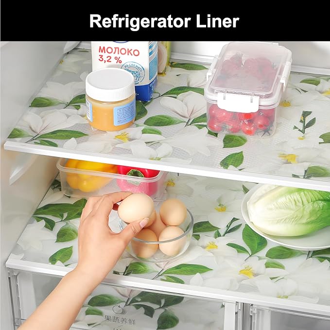 Cooyes Shelf Liner – Premium Non-Adhesive Cabinet & Drawer Liner for Kitchen – Waterproof Shelf Paper with Modern Pattern – Durable EVA Cabinet Mat – Easy to Cut （24" W x 240" L）