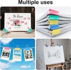 Large Binder Clips 1.6 Inch (60 Pack) Assorted Colors, Colored Binder Clips Paper Clips, Big Paper Clamps, Binder Clips Large Size for Home, School and Office Supplies