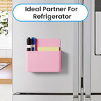First-zgel 3 Pcs Magnetic Pen Holder, Magnetic Dry Erase Marker Holder, Wall Marker Pencil Holder for Fridge, Whiteboard Marker Holder for School, Office, Home, Locker Accessories (Pink)